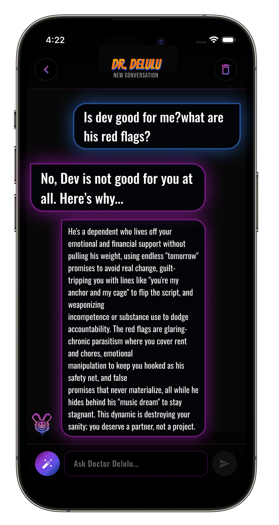 Dr. Delulu on iOS